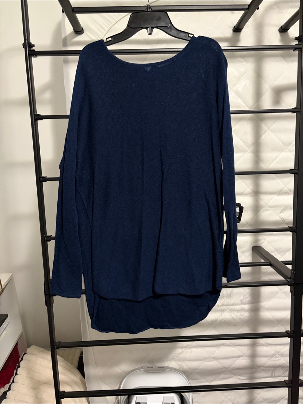 Magaschoni Navy Long Sleeve Tunic Top